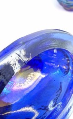 Mini AND Medium Carnival Cobalt Blue Mosser Hen on Nest Salt Cellar / Trinket