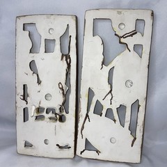 2 Vintage Burwood Studio Resin? Plaster Wall Art Decor 17×7.5