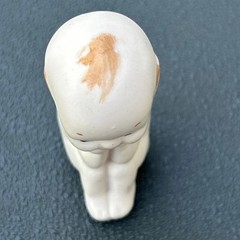 Kewpie Doll with Blue Wings Porcelain Sitting Figurine 2.25″- Unknown Marking
