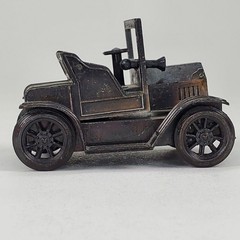 Vintage Die Cast Metal 1917 Antique Car Pencil Sharpener Bronze Tone Miniature