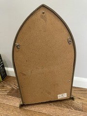 Vtg Home Interiors Gifts USA Ornate Burwood ARCH Mirror w/ Disply Shelf MCM