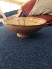 Rare Pre-Columbian NARINO VENUS WARRIOR BOWL Figural Pottery Bowl Artifact 3″x7″