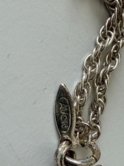 Vintage Silver Noav rhinestone station Y Necklace 18″