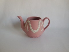 Wedgwood Pink Jasperware 3.75″ Garland Teapot – NO LID