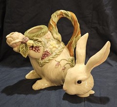 Fitz & Floyd Fauna and Flora 2003 Teapot Rabbit Tea Bunny Spring RARE