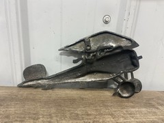 Vintage Sexton USA 1975 Cast Iron Bi Plane Wall Hanging Decor Green