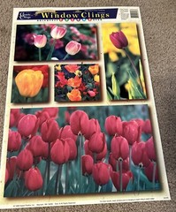 1998 Vintage Flowers Classic Clings Window Decorations