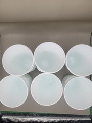 (6)RETRO VINTAGE INDIANA GLASS COLONY HARVEST MILK GLASS EMBOSSED COLLECTABLE