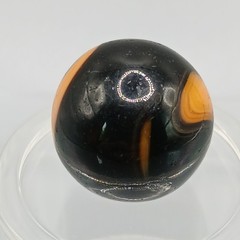 .58″ Alley Agate Halloween, CAC Black Orange Swirl Marble- #Q149