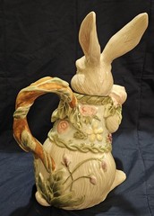 Fitz & Floyd Fauna and Flora 2003 Teapot Rabbit Tea Bunny Spring RARE