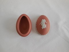 Wedgwood Terracotta Jasperware 2.75 Inch Dancing Hours Egg Box