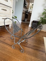 Nautical Sailboat Boat Metal Magazine Rack Holder Nautical Decor