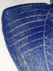 Ancient rare Lapis lazuli big etched design amulet from Afghanistan