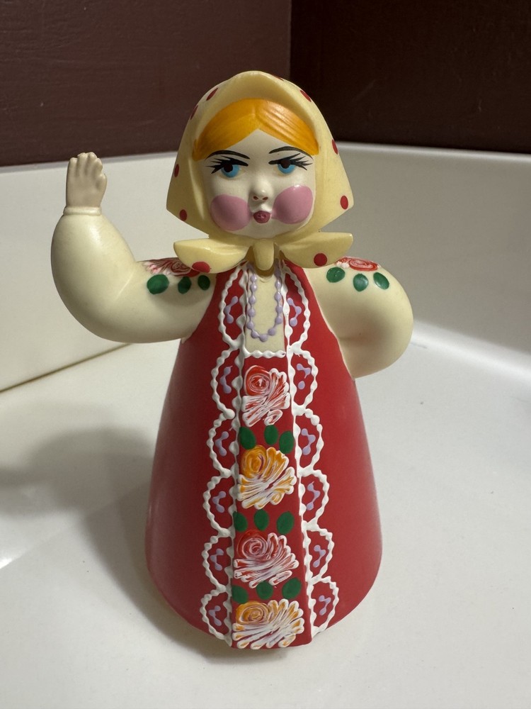 Vintage 1960s Russian Dancing Doll Pendulum Motion Bobble Head w/Box