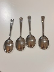 Collectible Avon 1981 Fruit Jelly Spoons Stainless Steel Porcelain Enamel Set