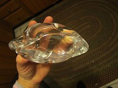 Crystal Elephant Signed 4″ tall x 5″ wide – unknown signature – DEL