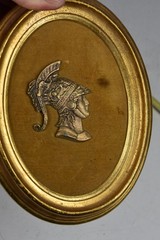 Vintage Roman Bust Warrior Spartan Greek Silhouette Framed Art Decor MCM