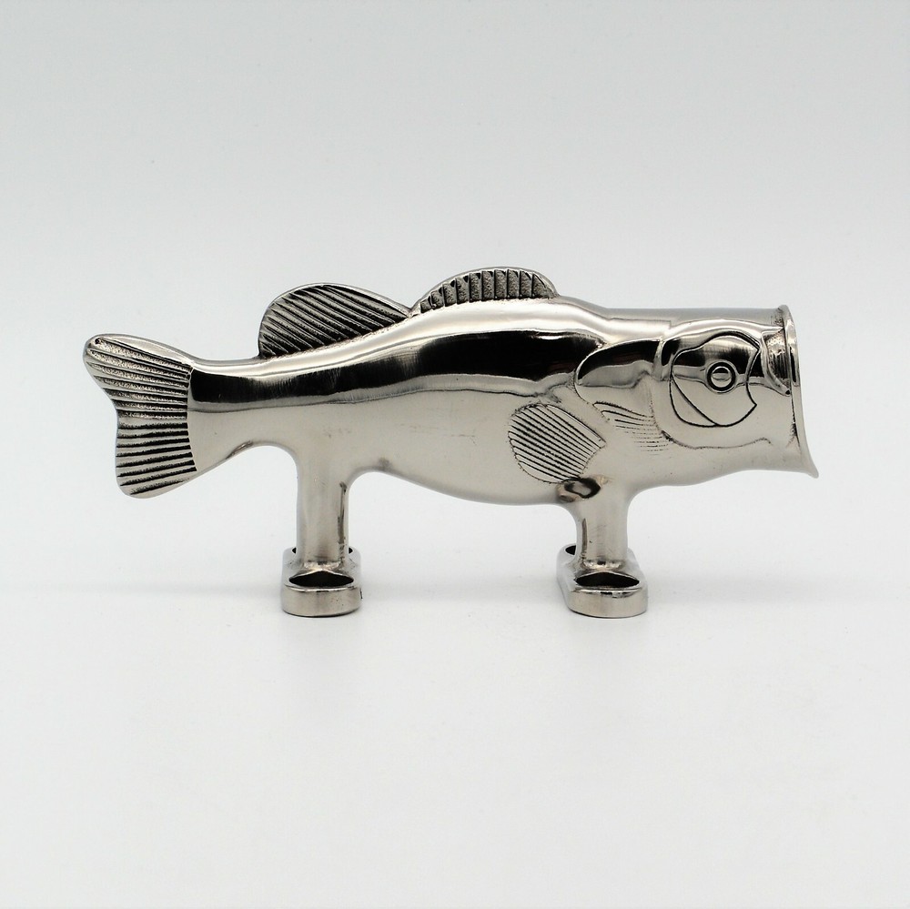 Bass Fish Shaped Boat Dock Cleat Nautical 316 Stainless Steel USA Seller New