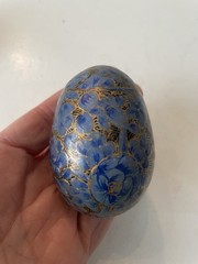 9 Vintage Hand-Painted Decorative Eggs Laquered Forest Folk Floral Kashmiri Set