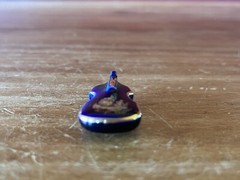 LIMOGES France Porcelain Bass Guitar Dollhouse Miniature Trinket Figurine Music