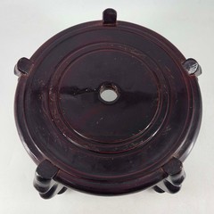 Vintage wood pedestal plant stand jar vase statue display base