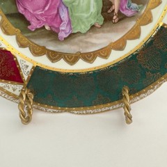 Neoclassical Antique Royal Vienna Porcelain Cabinet Plate Beehive Mark
