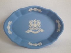 1961 Wedgwood Blue Jasperware City Of London Pin Tray