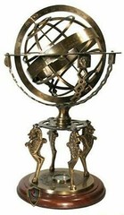 18″ Solid Brass Armillary Sphere Vintage Nautical Astrolabe Globe Nautical Decor