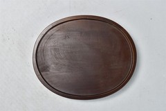 Vintage OVAL WOODEN RISER STAND DISPLAY for VASES FIGURINES PLUS #09169