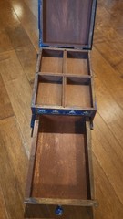 SCANDI BOX vtg swedish jewelry chest scandinavian denmark wood painting norway