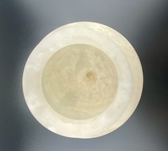 VTG MCM Handcarved Egyptian Translucent Alabaster Stone Pot / Bowl