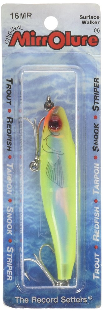 MirrOLure 16MR-CH Mirromullet Surface Walker Chat Bk-Bel/Silver 3in 3/8oz