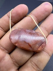 Rare Beautiful Old Natural Carnelian Agate Bead From North Afghanistan