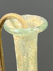 Lot of 2 Roman glass Unguentarium with nice Irridescence circa 1-3 rd century AD