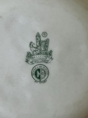 Vtg Belleek Irish Parian Porcelain Ashtray/Trinket Dish – Green Stamp 1956-1965