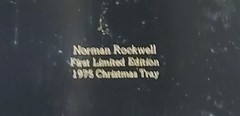 1975 Norman Rockwell Christmas Tray Sat Eve Post Cover Norman Rockwell Santa NIB
