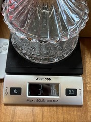 Vtg Goebel W German Lead Crystal Carousel Animals Circus Tent Covered Candy Dish