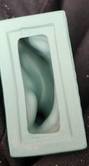 Wedgwood Jasperware Teal Miniature Dolphin Candlestick
