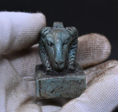 Authentic Ancient Egyptian Antiquities Khnum Stone Amulet Necklace Egyptian BC