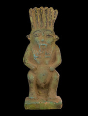 Ancient Egyptian God Bes Statue Rare Pharaonic Stone Protection Deity Artifact