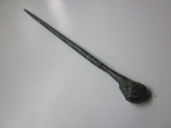 VERY RARE ancient roman bronze perfect engraved large stylus 1 – 2 A.D.