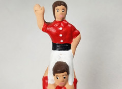 Rare Three Acrobats Totem Caganer Pottery Marked XMas 2001 Rosa Maria Galia