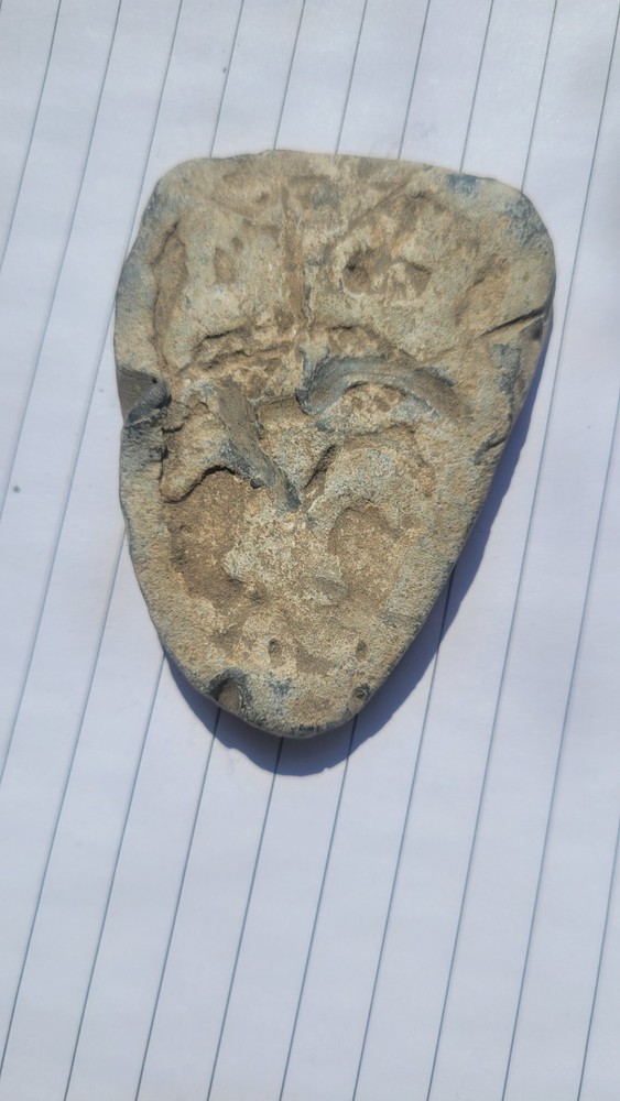 Medieval 13th century lead shield weight.