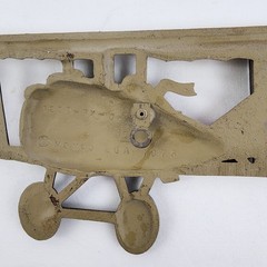 Vintage 1975 Homco WWI Red Biplane Fighter Metal Wall Hanging Decor 1232 BX C