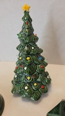 Vintage 1979 AVON Merry Christmas Tree Weiss Made In Brazil Ceramic Handpainted