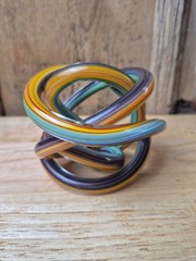 Hand Blown Glass Sculpture Art Glass Swirl