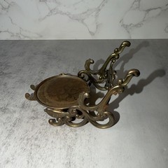 Vintage Ornate Brass Tea Cup Holder / Spoon Rest / Display Stand Made In Japan