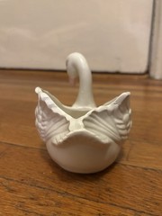 Fitz and Floyd Matte Swan Candy Dish