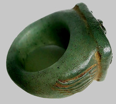 300 BC Authentic Ancient Roman hololith Ring Engraved Gemstone Depict Eagle