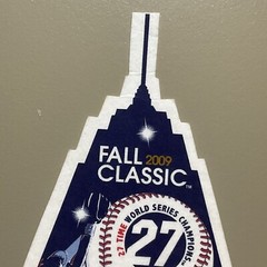 NY YANKEES 2009 WORLD SERIES CHAMPIONS PENNANT 27 TIME FALL CLASSIC BANNER MLB